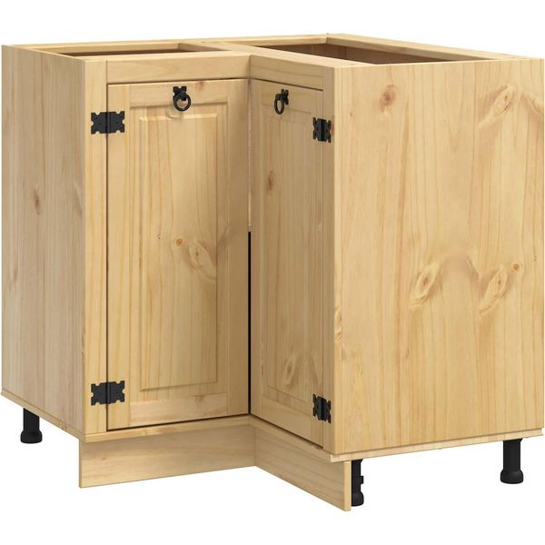 Syfax™ Armadietto Ski Marrone Miele 60 X 32 X 40 Cm Pino Massello-image