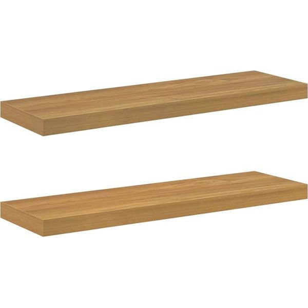 Syfax™ Scaffale Da Parete 2 Pcs Marrone 90 X 23,5 X 4 Cm-image