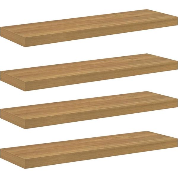 Syfax™ Scaffale Da Parete 4 Pcs Marrone 80 X 23,5 X 4 Cm-image