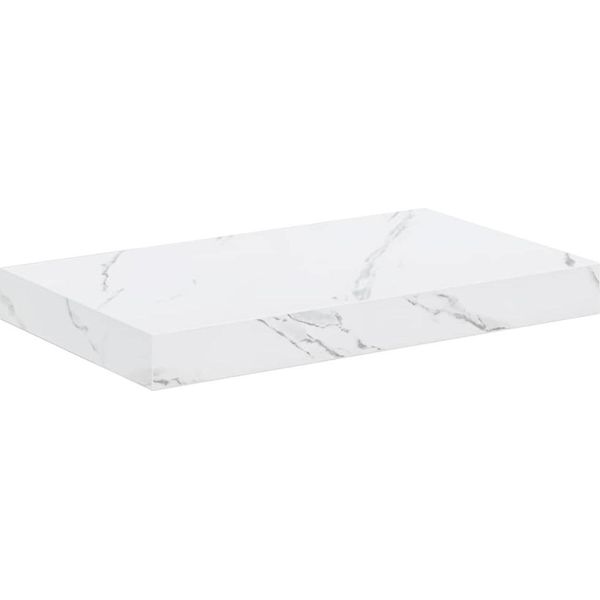 Syfax™ Scaffale Da Parete Marmo Bianco 40 X 23,5 X 4 Cm-image