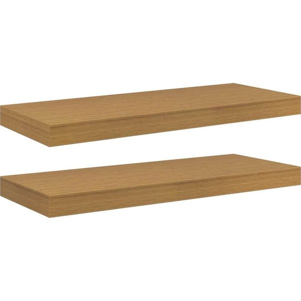 Syfax™ Scaffale Da Parete 2 Pcs Beige 60 X 23,5 X 4 Cm-image