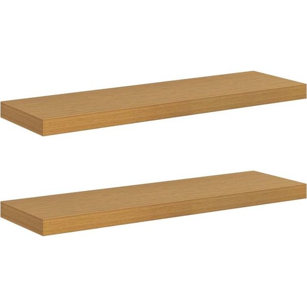 Syfax™ Scaffale Da Parete 2 Pcs Beige 90 X 23,5 X 4 Cm-image