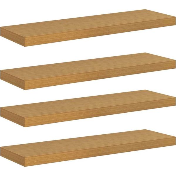 Syfax™ Scaffale Da Parete 4 Pcs Beige 80 X 23,5 X 4 Cm-image