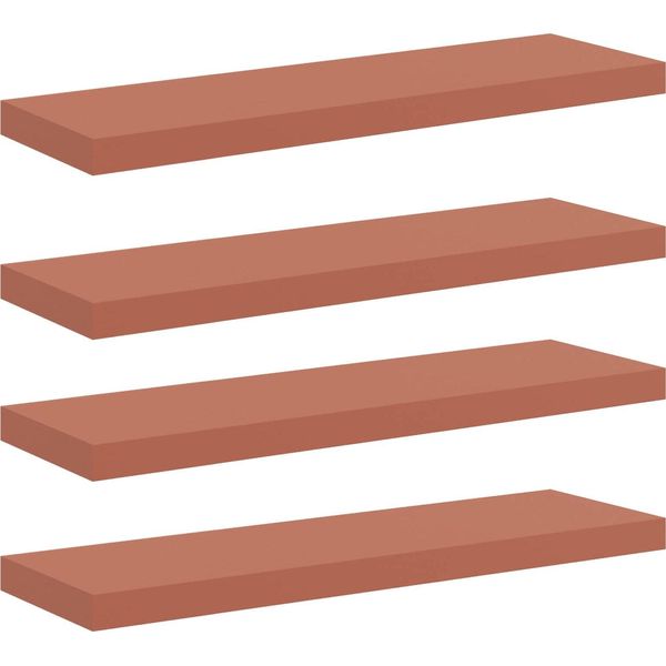 Syfax™ Scaffale Da Parete 4 Pcs Rosso 90 X 23,5 X 4 Cm-image