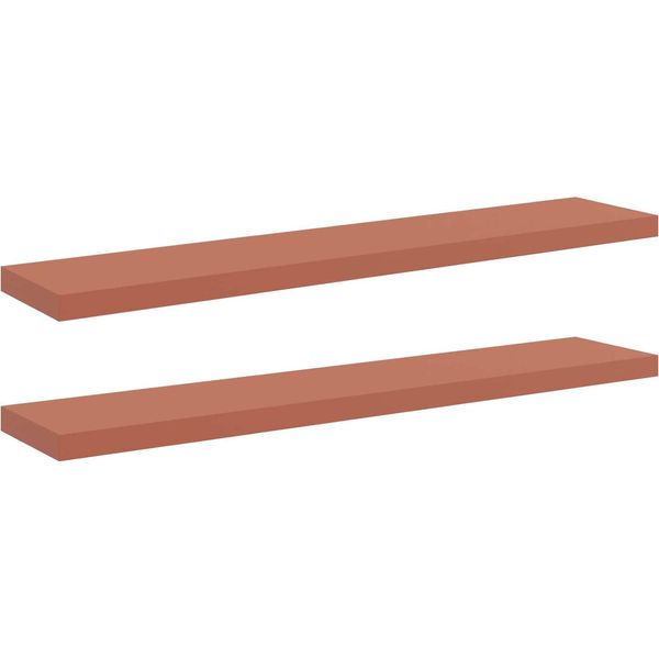 Syfax™ Scaffale Da Parete 2 Pcs Rosso 120 X 23,5 X 4 Cm-image