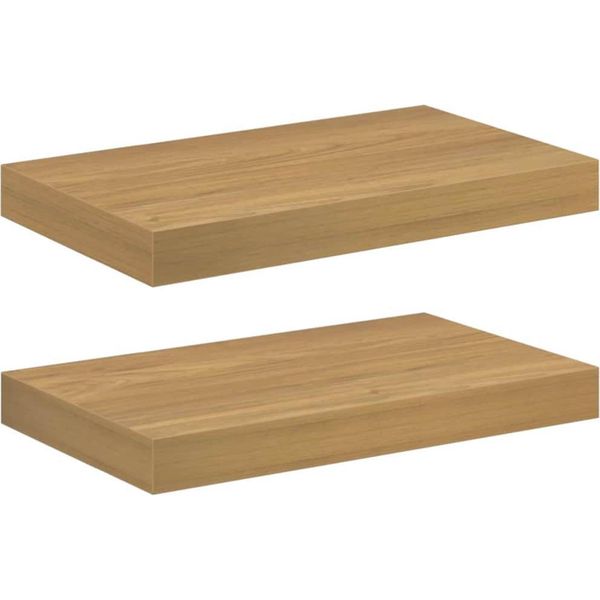 Syfax™ Scaffale Da Parete 2 Pcs Marrone 40 X 23,5 X 4 Cm-image