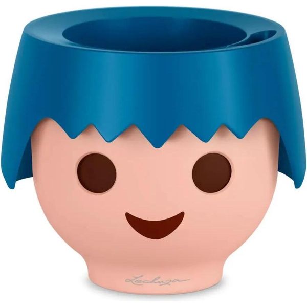 Fioriera Lechuza Ojo Blu Oceano | Fioriera Per Bambini Con Sistema Di Irrigazione | In Design Playmobil | Ø 21 X 15,8 Cm | 19044-image