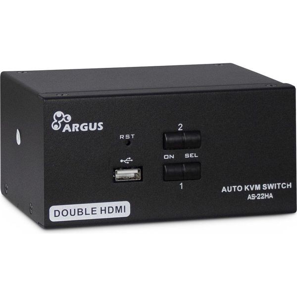 Inter Tech 88887243 Inter-Tech Kvm Switch AS-22HA Hdmi, 2 Port, Metall-image