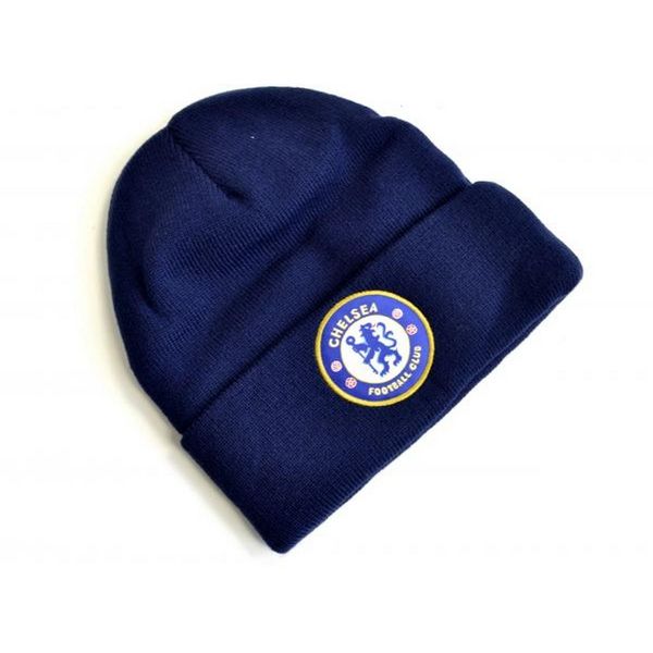 Berretto A Maglia Con Stemma Del Chelsea Fc BS1708 (Taglia Unica) (Blu Navy)-image
