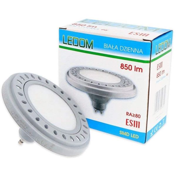 9W Led ES111 850Lm Lampada 120° Riflettore Faretto Luce Smd Spot GU10 Lampadina 4000K Bianco Neutro In Grigio-image