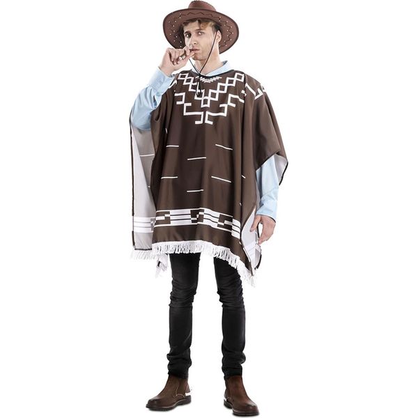 Hombre Wild West Costume Per Uomo Costume In Maschera Marrone - M / L-image