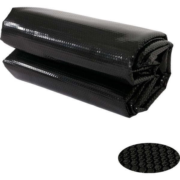 Copertura Per Piscina Telo Termico Telo Di Copertura Telo Solare Telo Solare, Spessore: 400 µM ~ Ovale 7,31X3,65M Nero-image
