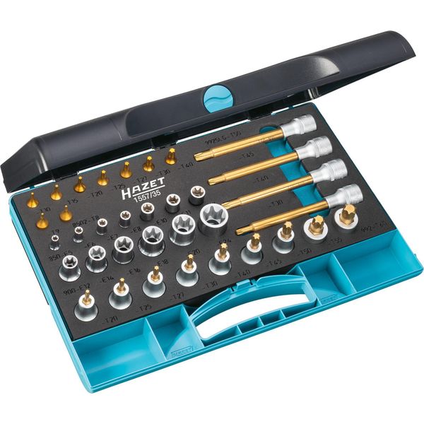 Set Di Utensili Hazet, 35 Pezzi, 1/4 Di Pollice (6,3 Mm) Quadrato , 1/2 Pollice (12,5 Mm)-image