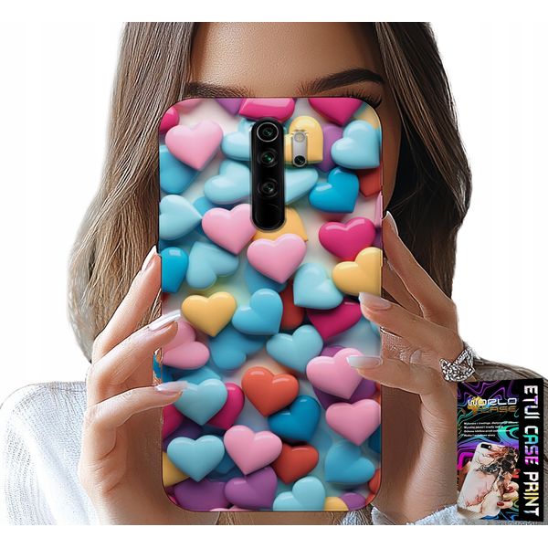 Custodia Per Xiaomi Redmi 9 - Cuori Colorati Personalizzabili-image