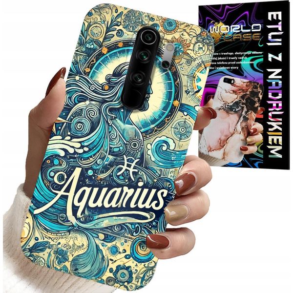 Custodia Per Xiaomi Redmi 9 - Segno Zodiacale, Acquario, Retro Astronomico-image