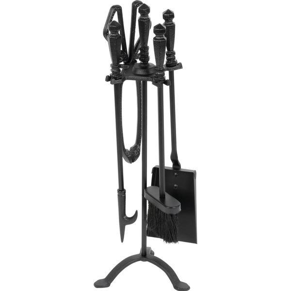 Set Di Attrezzi Homefire FT24B, Per Camino, 4 Pezzi, Nero, 60 Cm-image