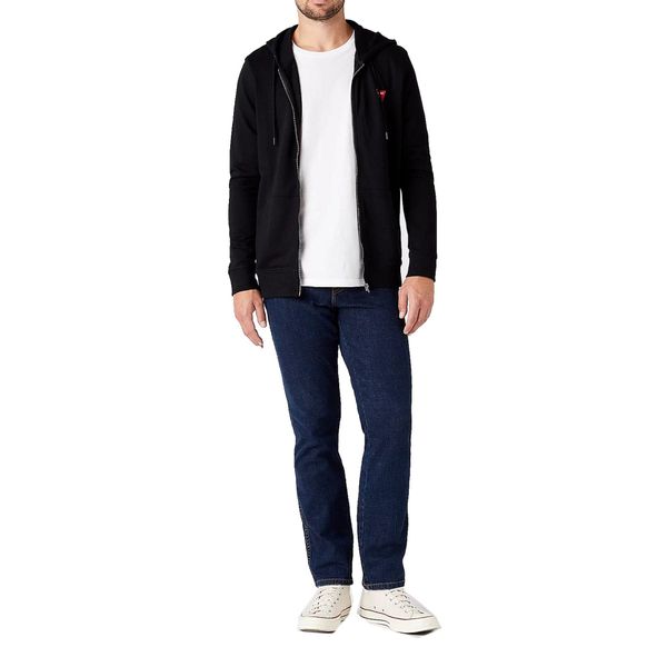 Wrangler - Maglione Sign Off Zip Da Uomo, (W664HA), Taglia:M, Colore:Nero (A100)-image