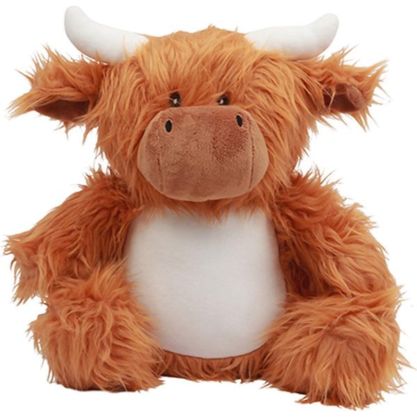Mumbles MM565 | Mucca Highland In Peluche Zippie Highland Cow - Colore: Marrone - Taglia: Unica-image