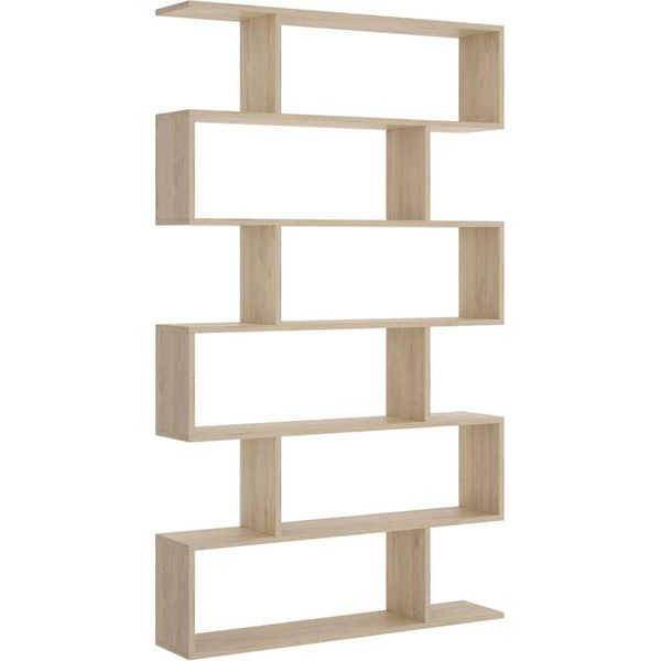 Dmora Libreria As 25X80X190H Cm Marrone, 5 Ripiani Portata Ripiani 4-image