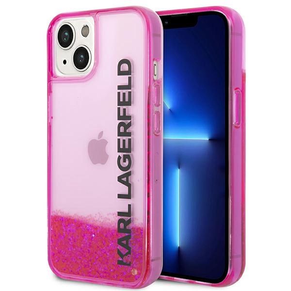 Karl Lagerfeld Klhcp14Slckvf Iphone 14 / 15 / 13 6,1 RóżOwy/Pink Hardcase Liquid Glitter Elong-image