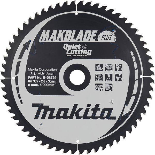 Lama Circolare Makita, Makblade Plus 305 X 30 Mm - 60 Denti-image