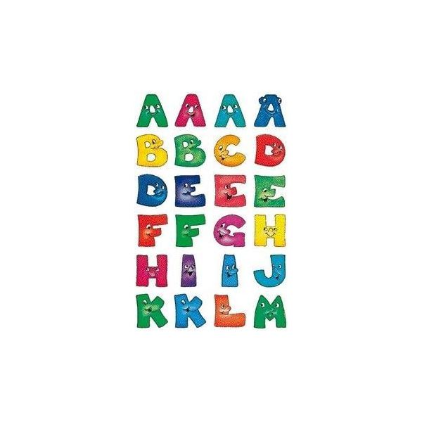 Lettere 20Mm A-Z Carta Autoadesiva Facce Divertenti Pu=10X2 Fogli-image