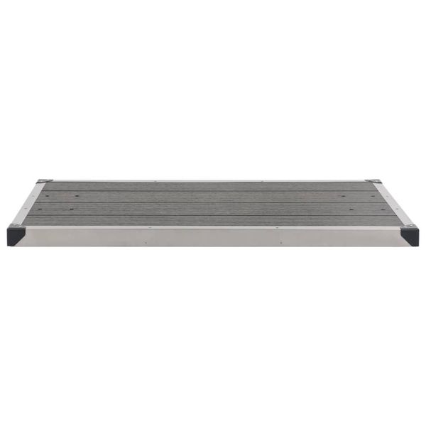 Vidaxl Piatto Doccia Da Giardino In Acciaio Inox Wpc 110 X 62 Cm Grigio-image