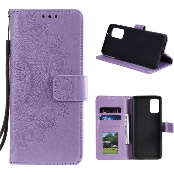 Custodia Per Samsung Galaxy M31S Custodia Del Telefono Cellulare Custodia Flip Cover Protettiva Borsa Mandala Viola-image