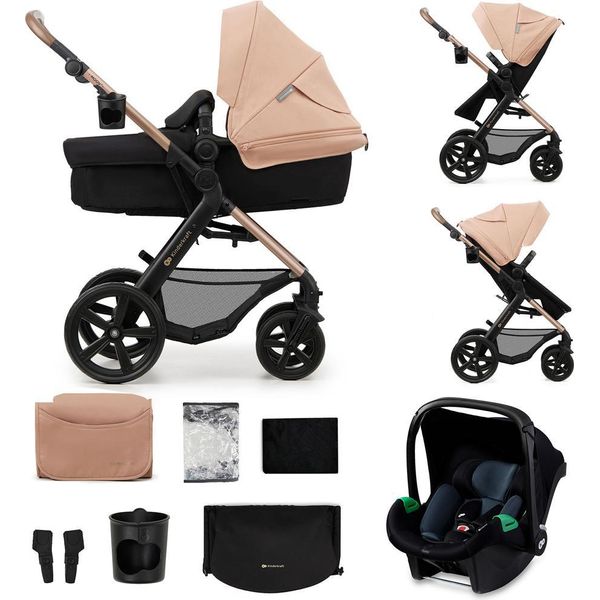 Kinderkraft Passeggino Combinato Moov 2 3In1 Sand Beige - Ruote In Schiuma-image