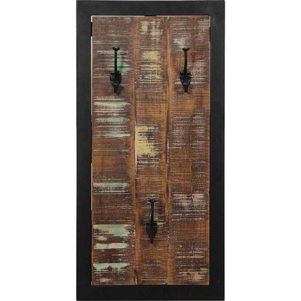 Vidaxl Appendiabiti Multicolore 40X2X80 Cm In Legno Massiccio Antico-image