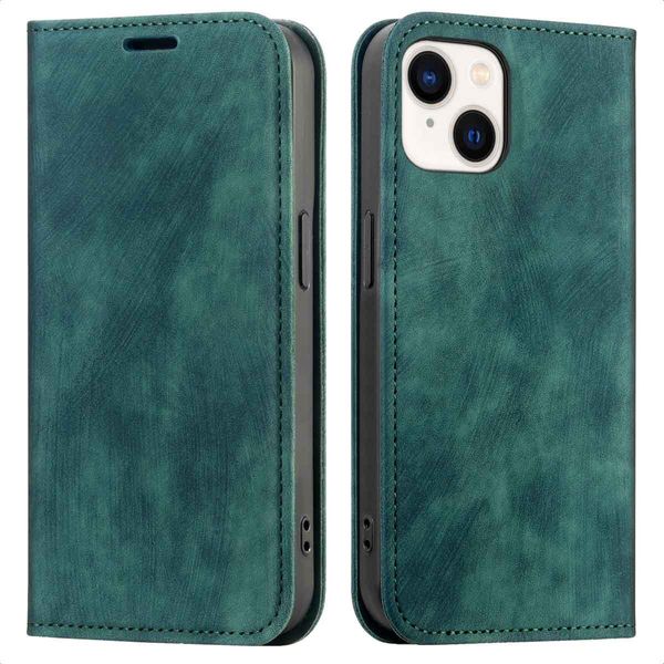 Iphone 13/Iphone 14 Custodia Iphone 13/Iphone 14 Custodia Protettiva Slim Bookcase Plastic Green Imoshion-image