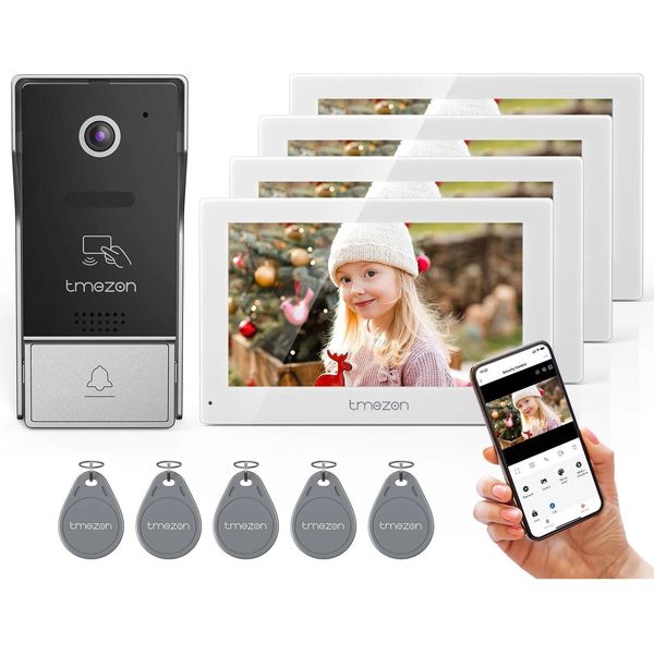Videocitofono, Touchscreen Da 7 Pollici, Risoluzione 1080P, 4M1D-image