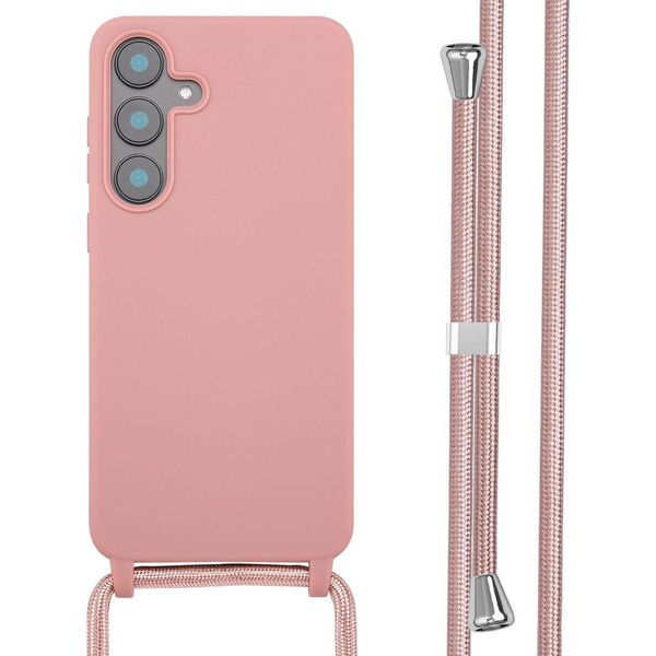 Samsung Galaxy S25 Fe Sleeve - Silicone - Imoshion Custodia Morbida Con Cinturino/Copertura Posteriore - Rosa-image