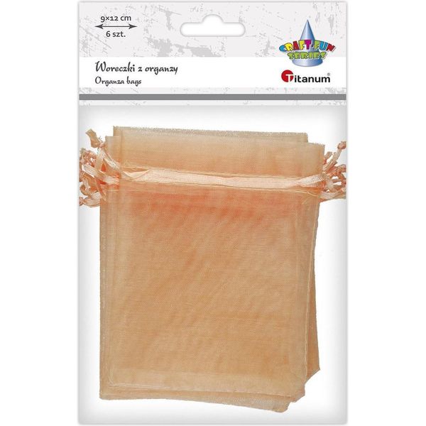 Sacchetti Di Organza Salmon 9X12 Cm 10 Pezzi Titanum-image