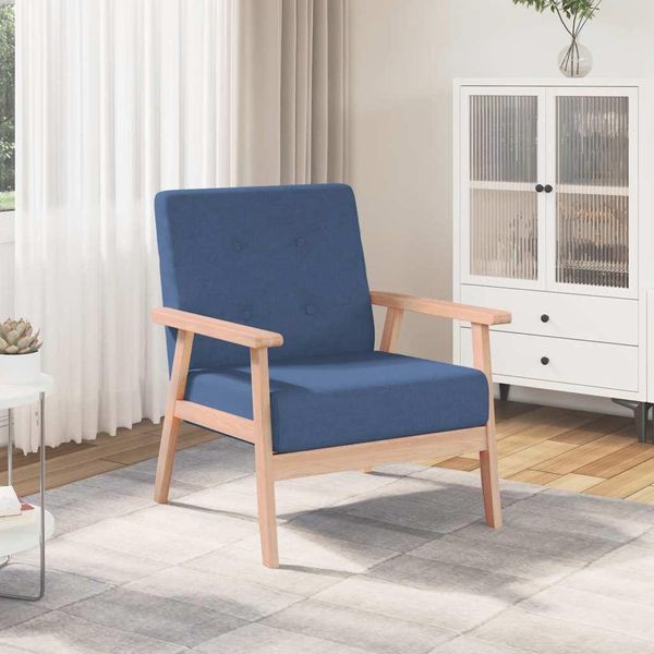 Maison Exclusive - Poltrona Blu In Tessuto-image