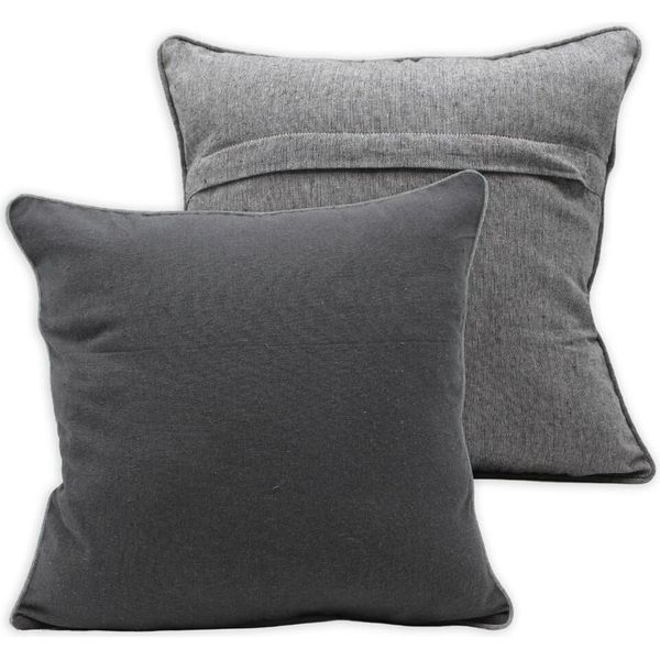 Home Elements Federa Con Bordo, Cotone Riciclato Grigio Scuro E Chiaro-image