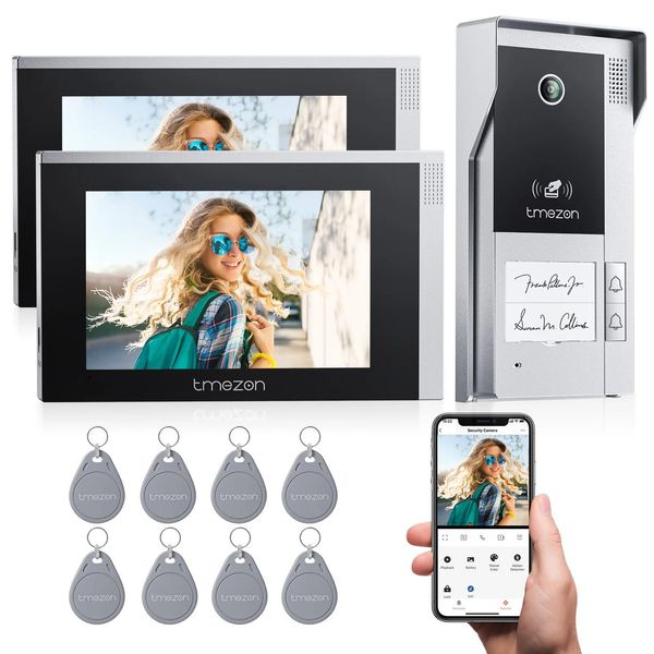 Videocitofono Wifi Tmezon, Touchscreen Da 7", Risoluzione Video 1080P, 2M1D"-image
