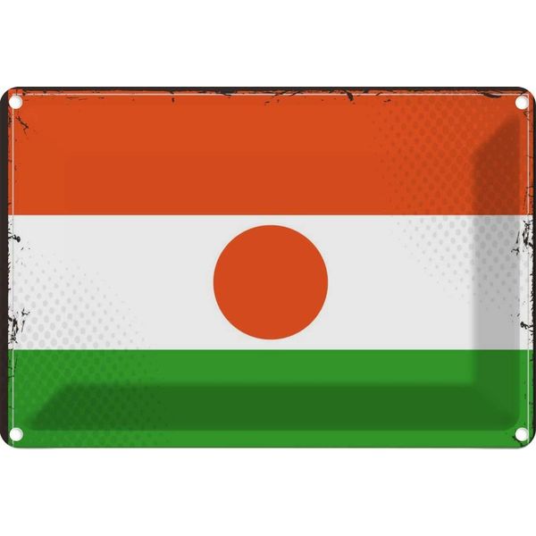 Vianmo Insegna Di Latta 20X30 Cm Bandiera Nigers Flag Of Niger-image