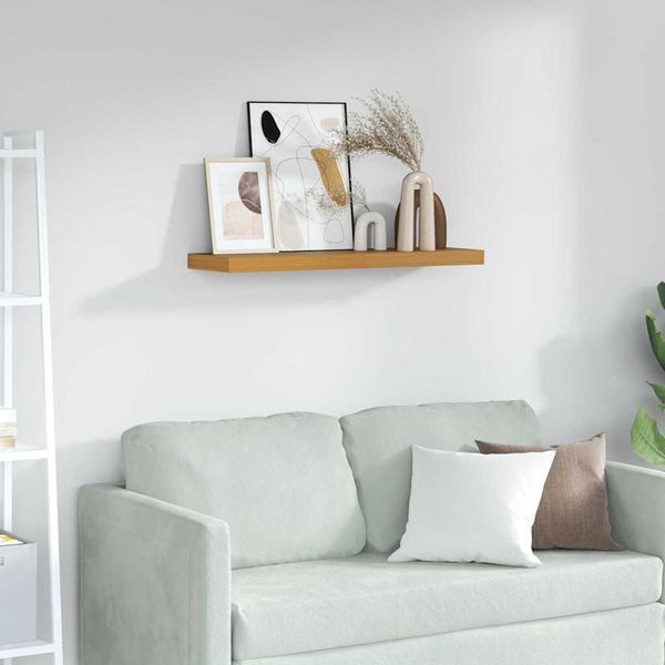 Vidaxl Mensola A Muro Beige 90 X 23,5 X 4 Cm Materiale A Base Di Legno-image