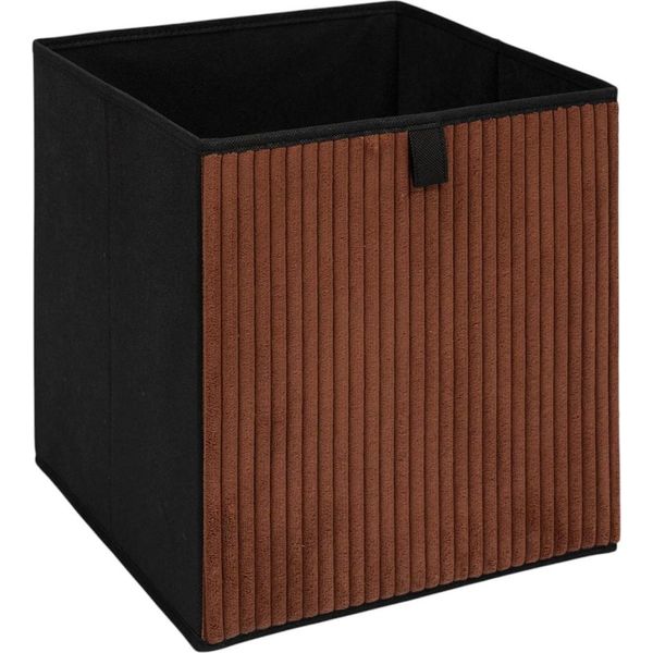 Howhomely | Scatola Portaoggetti - Scatola Pieghevole - Scatola A Ripiani - 30X30X30 Cm - Rame Nero - Scatola Deco-image