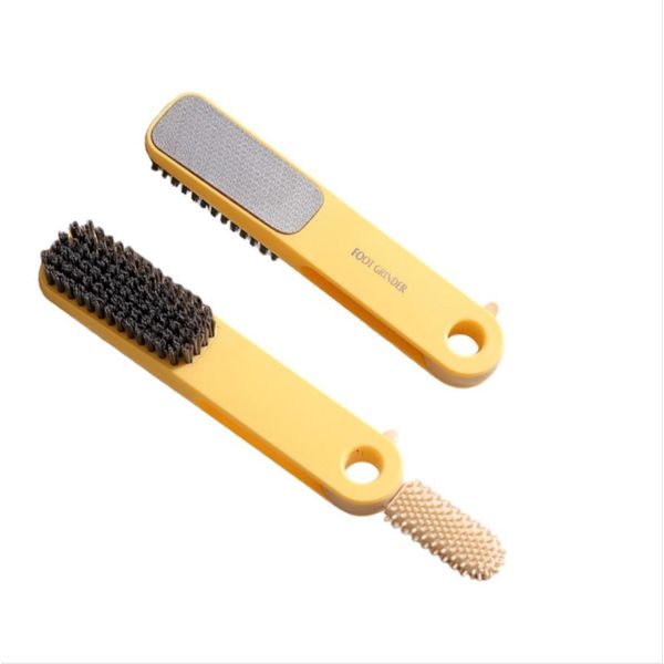 Inf Spazzola 3-In-1 Per La Cura Dei Piedi: Pulizia, Esfoliazione E Rimozione Calli Giallo-image