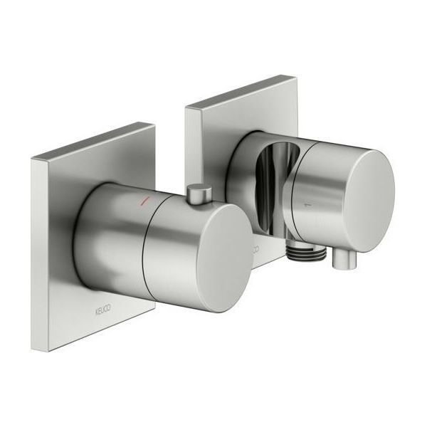 Keuco Edition 11 Set De Robinetterie Thermostatique EncastréE Pour 2 Consommateurs Avec Raccord De Flexible Et Support De Douche, 51153061222, 51153061222-image