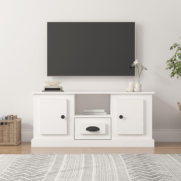 Maison Exclusive - Mobile Tv Bianco 100X35,5X45 Cm Materiale Ligneo-image