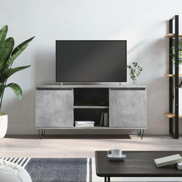 Maison Exclusive - Mobile Tv Grigio Cemento 104X35X50 Cm Materiale Ligneo-image