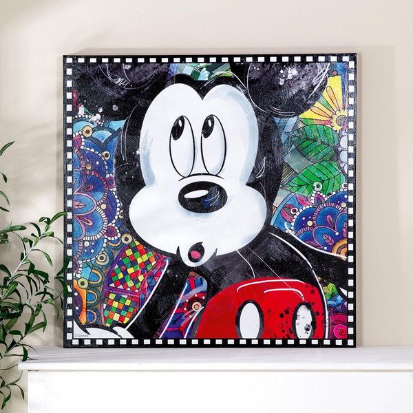 Gilde Bild, Quadratisch, "Mickey"", Holz, Leinwand, Mehrfarbig, Ve 1, L. 3,8 Cm, B. 70 Cm, H. 70 Cm 81412"-image