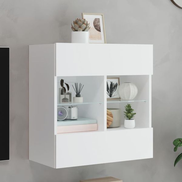 Maison Exclusive - Mobile Tv Con Luci Led Bianco 58,5X30X60,5 Cm-image