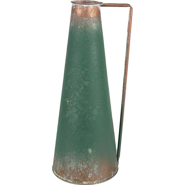 Clayre & Eef Brocca Decorativa 14X12X31 Cm Metallo Verde-image