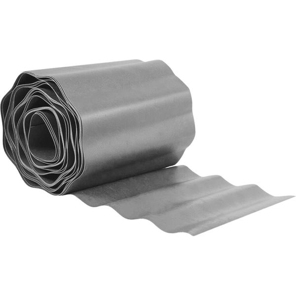 Gardenix Waveborder Bordure Per Prato In Plastica Lunghezza 9 M Altezza 10-25 Cm – Grigio Chiaro / 25 Cm-image
