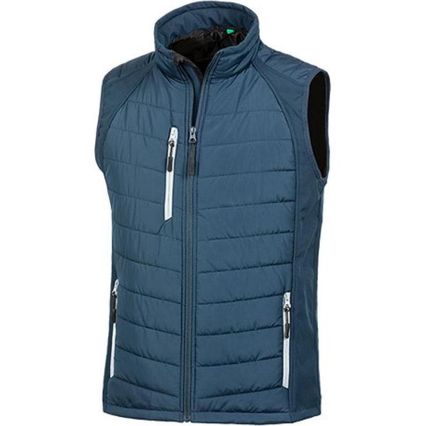Result R238X | Gilet Softshell Compass Nero Da Uomo - Colore: Navy/Grey - Taglia: 4XL-image