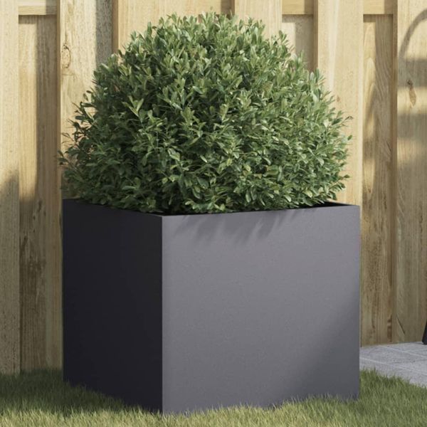 Maison Exclusive - Vaso Da Fiori Antracite 42X40X39 Cm In Acciaio-image